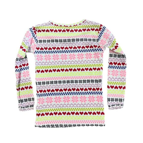 Baby Gap 3Y Fair Isle Hearts & Snowflakes Pajamas - Picture 4 of 8